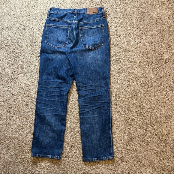 Madewell The Perfect Vintage Crop Jean Exposed Button Fly Blue Denim High Rise - Picture 2 of 10